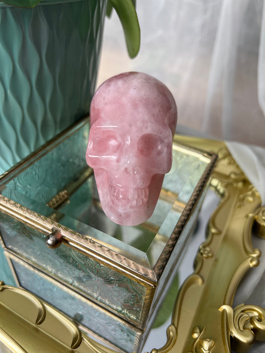 Rose Quartz Skull