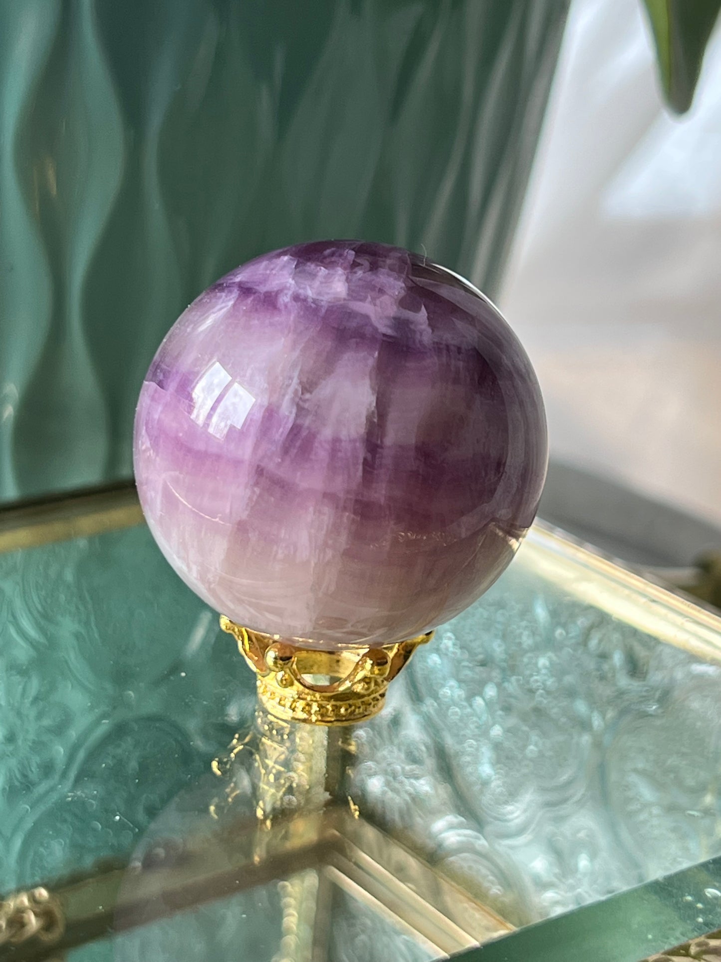 Silk Fluorite Sphere